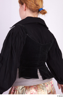  Photos Woman in Historical Dress 104 black jacket historical clothing upper body 0005.jpg